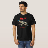 B-17 Bomber WW2 Plane Retro  T-shirt (Voorkant volledig)
