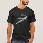 B 17 Bomber WW2-vliegtuig T-shirt (Voorkant)