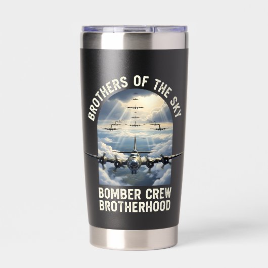 B-17 Bommenwerper Bemanningsbroederschap Geïsoleerde Drinkbeker (Voorkant)