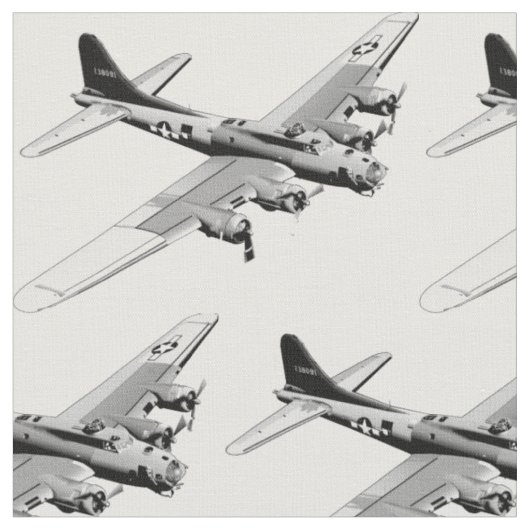 B-17 Flying Fortress Fabric Stof (Close Up)