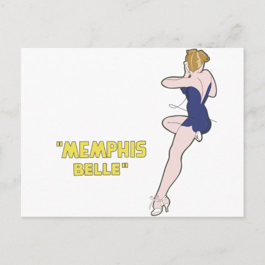 B-17 Flying Fortress Memphis Belle Nose Art Briefkaart (Voorkant)