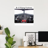 B-17 Flying Fortress - Poster (Thuiskantoor)