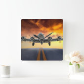 B-17 FLYING FORTRESS TAKEFFING VIERKANTE KLOK (Huis)