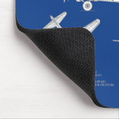 B-17 Flying Fortress - Vliegtuigblauwdruk ABD Muismat (Hoek)