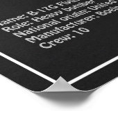 B-17 Flying Fortress - Vliegtuigblauwdruk Plannen  Poster (Hoek)