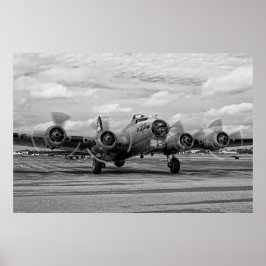 B-17 maakt zich klaar voor een vlucht poster
