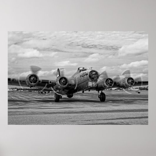 B-17 maakt zich klaar voor een vlucht poster (Voorkant)