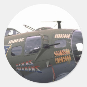 B-17 neus art ronde sticker