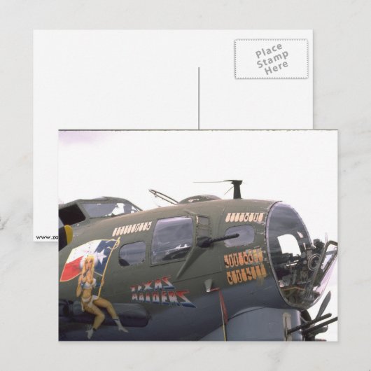B-17 neuskunst briefkaart (Voorkant / Achterkant)