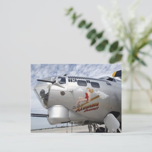 B-17-nose kunst briefkaart (Staand voorkant)