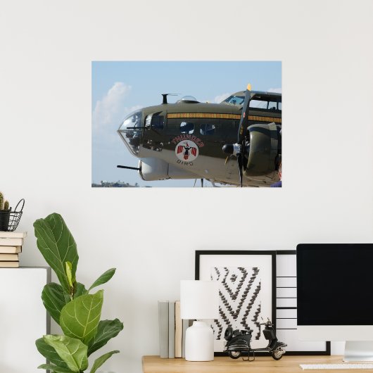 B-17-nose kunst poster (Thuiskantoor)