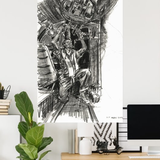 B-17 Radio Gunner 1942 Poster (Thuiskantoor)