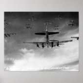 B-17 s in formatie boven Duitsland Poster (Voorkant)