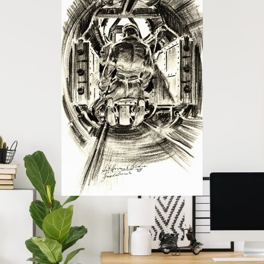 B-17 Tail Gunner 1943 Poster (Thuiskantoor)