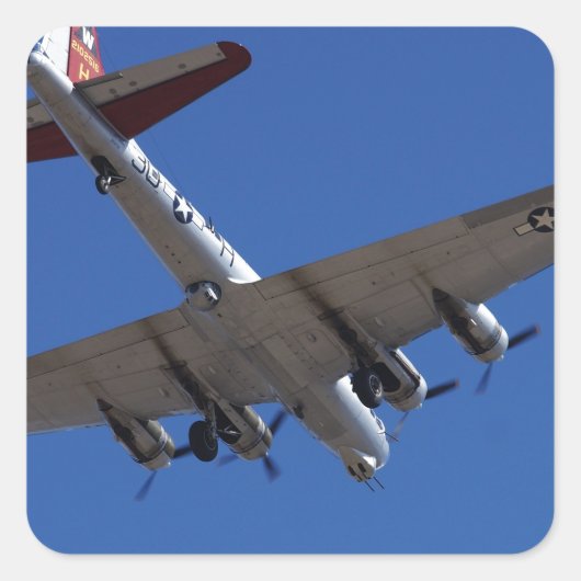 B-17 VIERKANTE STICKER (Voorkant)