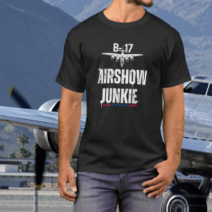 B-17 Vintage Vliegtuig Airshow Junkie Luchtvaart W T-shirt