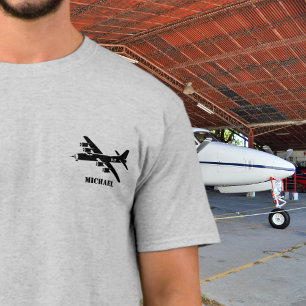 B-17 Vintage Vliegtuig Airshow WWII Militair Custo T-shirt