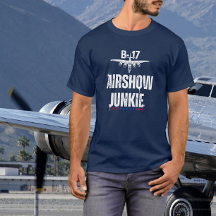 B-17 Vintage Vliegtuig Luchtshow Junkie Luchtvaart T-shirt