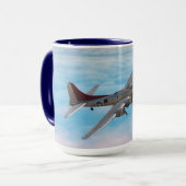 B-17 Vliegen FORT BOMMENWERPER SQUADRON Mok (Voorkant links)