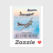 B-17 Vliegen FORT BOMMENWERPER SQUADRON Sticker (Vel)
