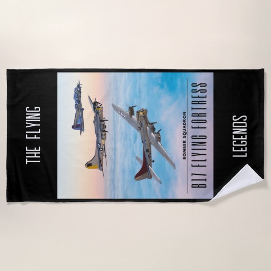 B-17 Vliegen FORT BOMMENWERPER SQUADRON Strandlaken (Voorkant)