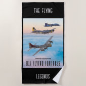 B-17 Vliegen FORT BOMMENWERPER SQUADRON Strandlaken (Voorkant)