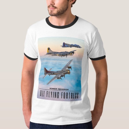 B-17 Vliegen FORT BOMMENWERPER SQUADRON T-shirt (Voorkant)