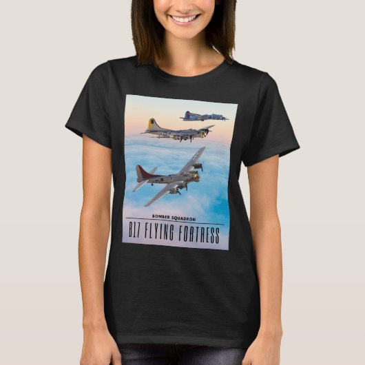 B-17 Vliegen FORT BOMMENWERPER SQUADRON T-shirt (Voorkant)