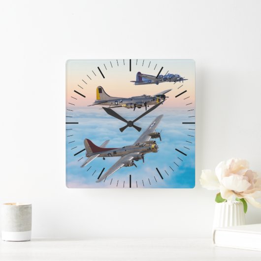 B-17 Vliegen FORT BOMMENWERPER SQUADRON Vierkante Klok (Huis)