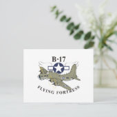 B-17 Vliegende fort Briefkaart (Staand voorkant)