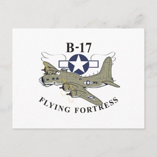 B-17 Vliegende fort Briefkaart (Voorkant)