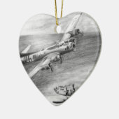 (B-17) Vliegende fort Keramisch Ornament (Links)