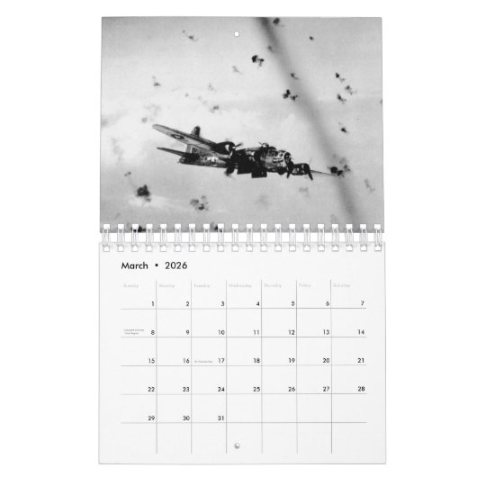 B-17 Vliegende vesting Kalender (Mar 2026)