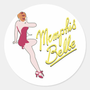 B-17 Vliegende vesting Memphis Belle Ronde Sticker