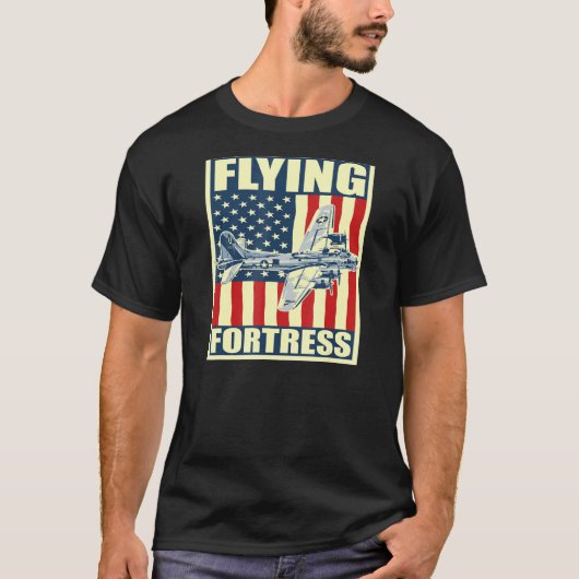 B-17 Vliegvliegtuig Usaf Vliegtuig Bomber T-shirt (Voorkant)
