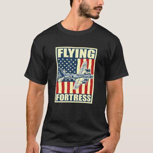 B 17 Vliegvliegtuig Usaf Vliegtuig Bomber T-shirt (Voorkant)
