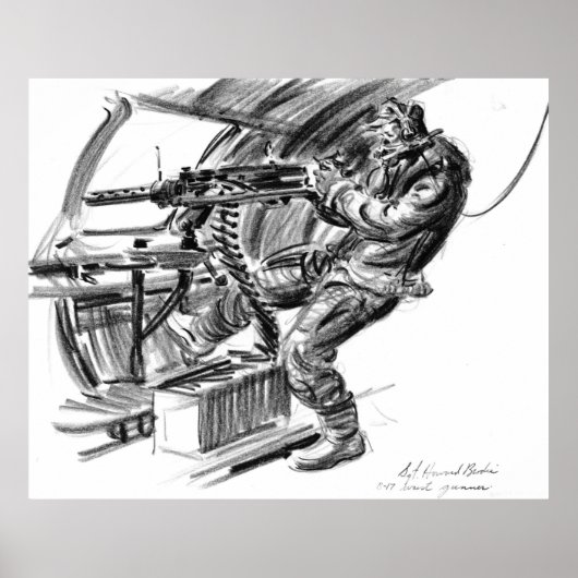 B-17 Waist Gunner 1942 Poster (Voorkant)