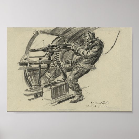 B-17 Waist Gunner Poster (Voorkant)