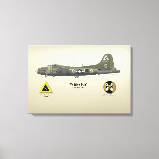 B-17 "Ye Olde Pub" Canvas Afdruk (Voorkant)
