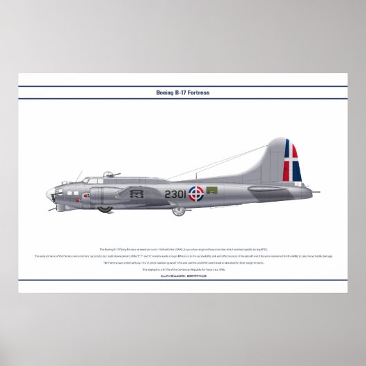 B-17G Dominicaanse Republiek 1 Poster (Voorkant)