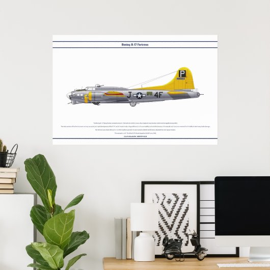 B-17G USA 837BS 1 POSTER (Thuiskantoor)