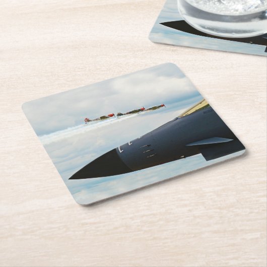 B-1 Bomber- en WWII-strijders Kartonnen Onderzetters (Schuin)