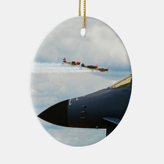 B-1 Bomber- en WWII-strijders Keramisch Ornament (Rechts)