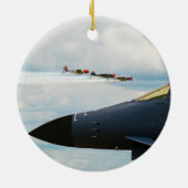 B-1 Bomber- en WWII-strijders Keramisch Ornament (Achterkant)