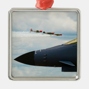 B-1 Bomber- en WWII-strijders Metalen Ornament