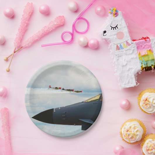 B-1 Bomber- en WWII-strijders Papieren Bordje (Feest)