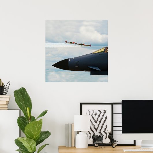 B-1 Bomber- en WWII-strijders Poster (Thuiskantoor)