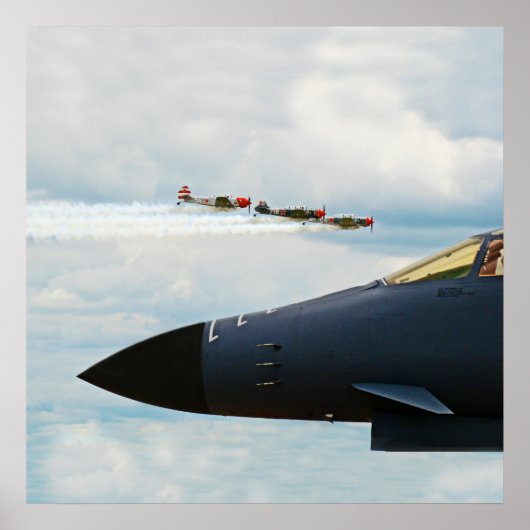 B-1 Bomber- en WWII-strijders Poster (Voorkant)