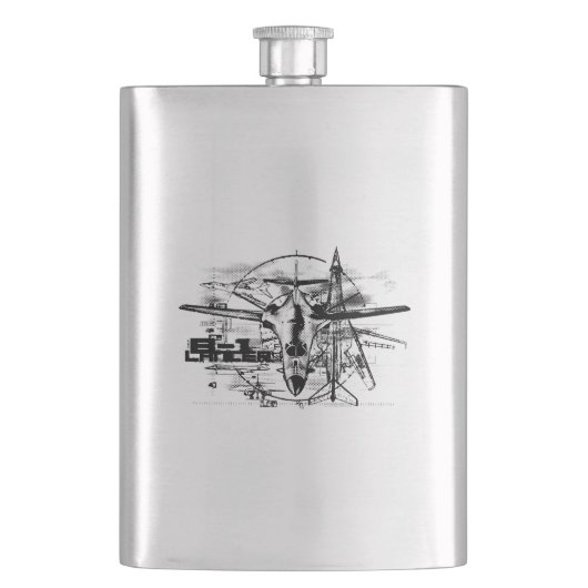 B-1 Klassieke Lancer-fles Heupfles (Voorkant)