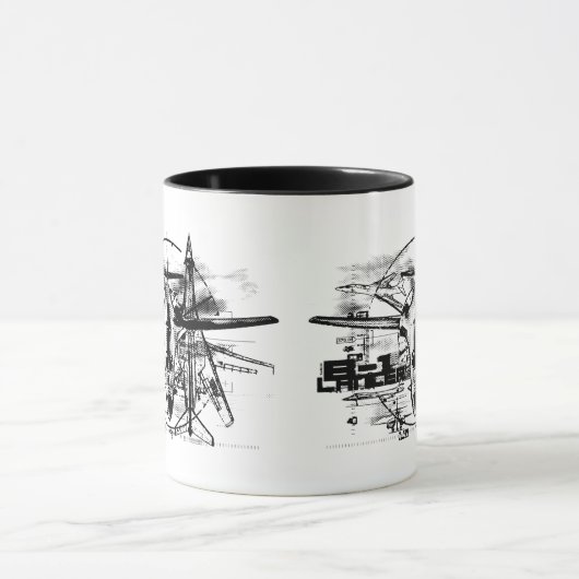 B-1 Lancer 11 oz Ringer Mok (Midden)